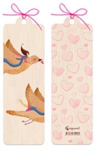 Opakowanie Zakładka drewniana Żółty ptaszek