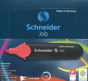 Zakreślacz SCHNEIDER Job 1-5 mm czerwony 10 sztuk. Wydawca: Schneider. Multiszop.pl Opakowanie Zakreślacz SCHNEIDER Job 1-5 mm czerwony 10 sztuk