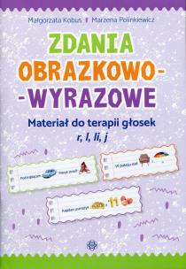Okładka książki Zdania obrazkowo-wyrazowe - r, l, li, j