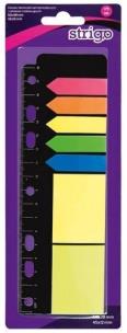 Opakowanie Zestaw zakładek i karteczek z linijką STRIGO