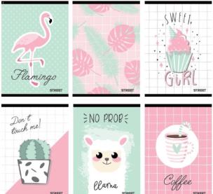 Opakowanie Zeszyt A4 w linie 54 kartki Street Safari 10 sztuk mix