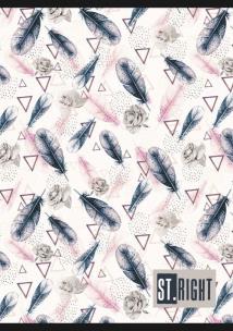 Opakowanie Zeszyt A5 St.Right 60 kartek w kratkę mix3 10 sztuk