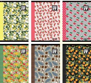 Opakowanie Zeszyt A5 w kratkę 54 kartki Street Fruits 10 sztuk mix