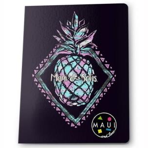 Opakowanie Zeszyt A5 w kratkę 60 kartek Maui and Sons ananasy 5 sztuk