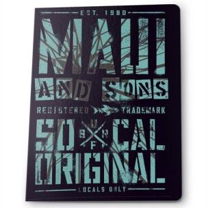 Opakowanie Zeszyt A5 w kratkę 60 kartek Maui and Sons zielono-czarny 5 sztuk