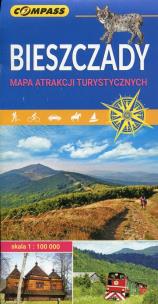 Okładka książki Bieszczady mapa atrakcji turystycznych 1:100 000