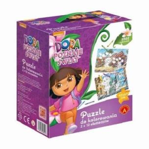 Opakowanie Big puzzle - do kolorowania Dora ALEX