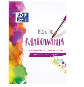 Opakowanie Blok do malowania A4/20K 120G biały (20szt) OXFORD