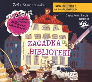 Okładka książki CD MP3 ZAGADKA BIBLIOTEKI IGNACY I MELA NA TROPIE ZŁODZIEJA