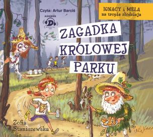 Okładka książki CD MP3 ZAGADKA KRÓLOWEJ PARKU IGNACY I MELA NA TROPIE ZŁODZIEJA