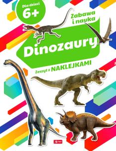 Okładka książki DINOZAURY ZESZYT Z NAKLEJKAMI