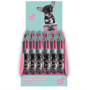 Opakowanie Długopis Studio Pets 6 kolorów PTE-3655D (24szt)