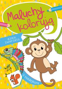 Okładka książki DZIKIE ZWIERZĘTA MALUCHY KOLORUJĄ