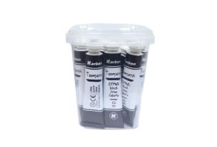 Opakowanie Farba tempera 12ml czarny 15szt KARBON