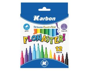 Opakowanie Flamastry 12 kolorów KARBON