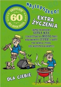 Opakowanie Karnet Party naklejany B6+koperta Urodziny 60 wz04