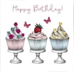 Opakowanie Karnet Swarovski kwadrat CL0305 Urodziny 3muffinki