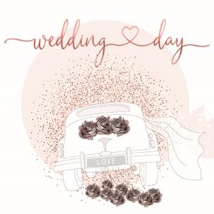 Opakowanie Karnet Swarovski kwadrat Ślub auto