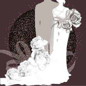 Opakowanie Karnet Swarovski kwadrat Ślub para młoda