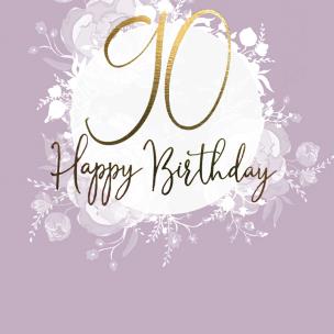 Opakowanie Karnet Swarovski kwadrat Urodziny 90