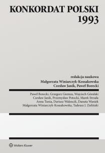 Okładka książki Konkordat polski 1993