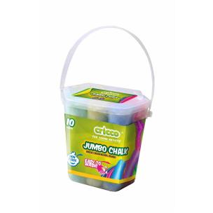 Opakowanie Kreda kolorowa Jumbo wiaderko 10szt CRICCO