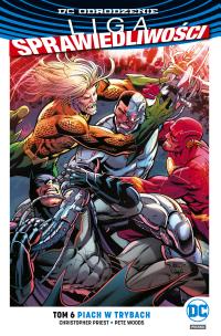 Okładka książki Liga Sprawiedliwości T.6 Piach w trybach