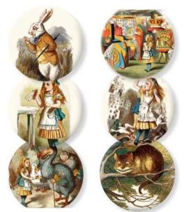 Opakowanie Lusterko ozdobne Alice in Wonderand