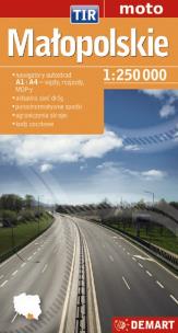 Okładka książki Małopolskie TIR - mapa samochodowa