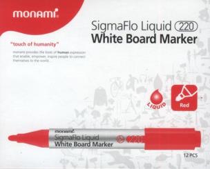 Opakowanie Marker do tablic Monami SigmaFlo 220 czerwony 12 sztuk