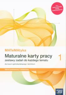 Okładka książki MATeMAtyka LO 1 ZPR Maturalne Karty Pracy NE