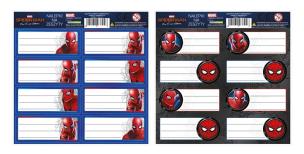Opakowanie Nalepki na zeszyty Spider-Man 13 (50szt) DERFORM