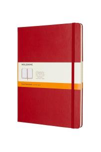 Opakowanie Notes Moleskiny XL linie  w twardej oprawie czerwony 192 strony
