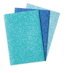 Opakowanie Notes z brokatem Glamtastic-Akwamaryna & Szafir 3 sztuki