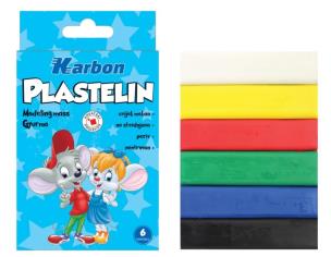 Opakowanie Plastelina 6 kolorów Lapicz KARBON