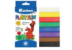 Opakowanie Plastelina 8 kolorów KARBON