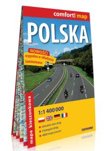 Okładka książki Polska kieszonkowa laminowana mapa samochodowa 1:1 400 000