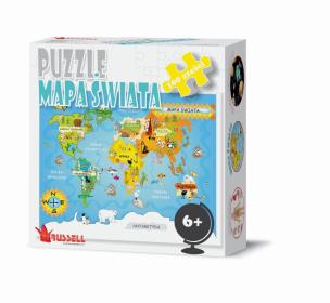 Opakowanie Puzzle 100 - Mapa Świata RUSSEL