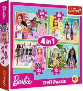Opakowanie Puzzle 4w1 W świecie BarbieTREFL