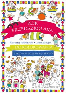 Okładka książki Rok przedszkolaka do kolorowania..