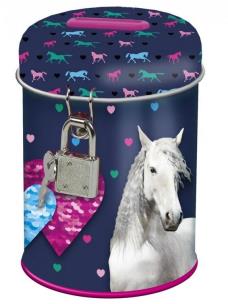 Opakowanie Skarbonka z kłódką Konie 17 DERFORM