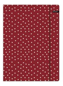 Opakowanie TECZKA Z GUMKĄ A4 BASIC GROSZKI CZERWONA