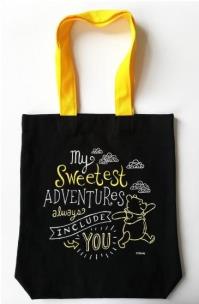 Opakowanie Torba za zakupy - Kubuś Puchatek, czarna