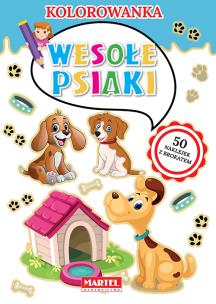 Okładka książki WESOŁE PSIAKI KOLOROWANKA