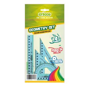 Zestaw geometryczny 4 elementy CRICCO. Wydawca: Cricco. Multiszop.pl Opakowanie Zestaw geometryczny 4 elementy CRICCO