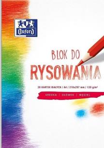 Opakowanie Blok rysunkowy A4/20K 120G biały (20szt) OXFORD