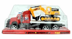 Opakowanie Ciężarówka z pojazdem budowlanym pod kloszem