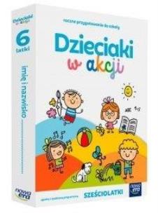 Dzieciaki w akcji 6-latki pakiet NE. Autor: Anna Stalmach-Tkacz; Kazimierz Kosmaciński, Karina Mucha. Multiszop.pl Okładka książki Dzieciaki w akcji 6-latki pakiet NE