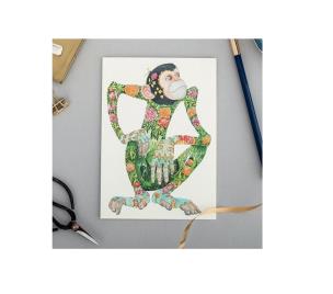 Opakowanie Karnet A084 B6 + koperta Małpa