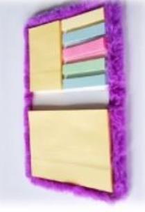 Opakowanie Karteczki samoprzylepne - futro (fiolet)